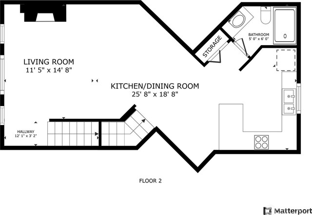 7321 47th Ave SW Unit B, Seattle, WA 98136 - floor plan / room layout