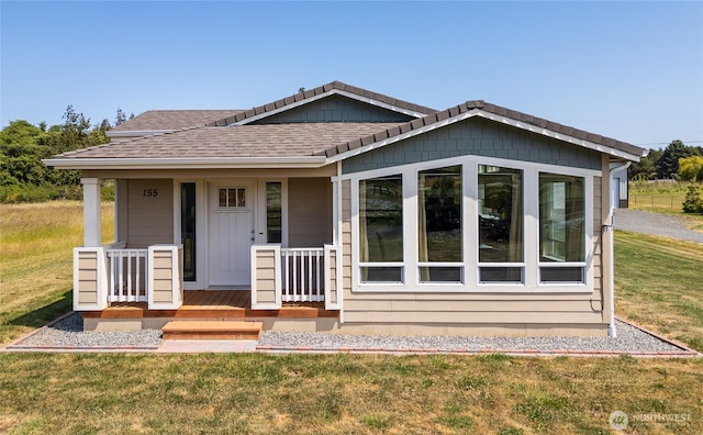 155 Triopha Ln, Sequim, WA 98382 - view of front of property featuring a porch and a front lawn
