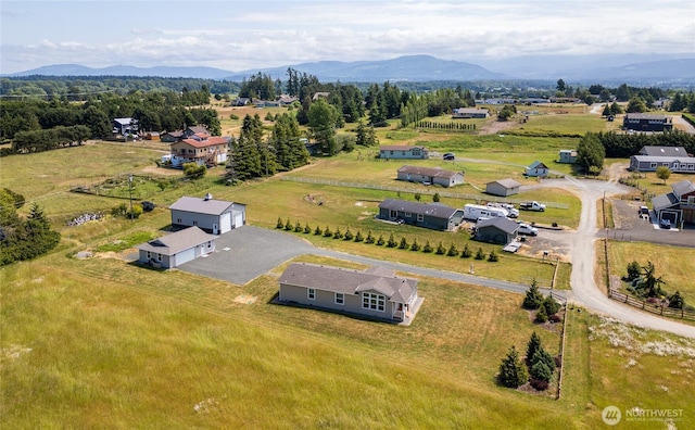 155 Triopha Ln, Sequim, WA 98382 - aerial view of sparsely populated area featuring a mountainous background