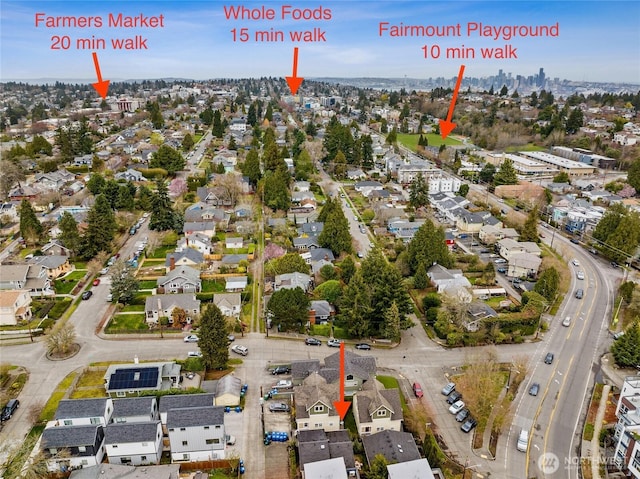 5907 40th Ave SW Unit B, Seattle, WA 98136 - aerial overview of property's location featuring nearby suburban area