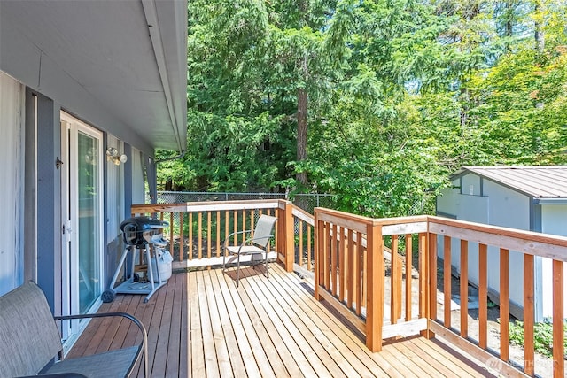 118 Silver Tip Ln, Packwood, WA 98361 - wooden terrace featuring grilling area