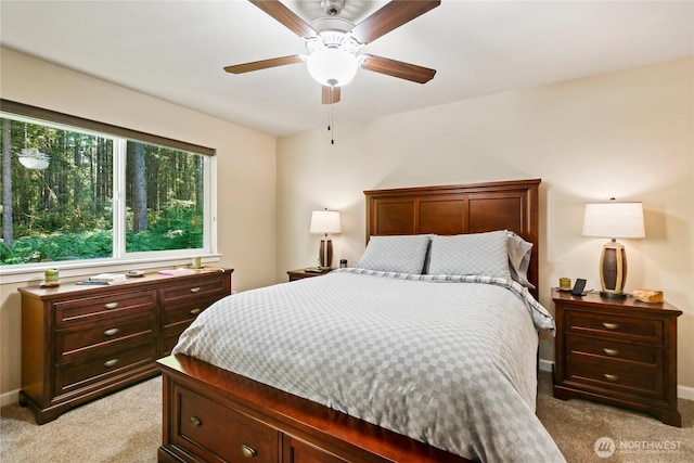 7302 Phillips Rd SE, Port Orchard, WA 98367 - bedroom featuring light colored carpet and a ceiling fan