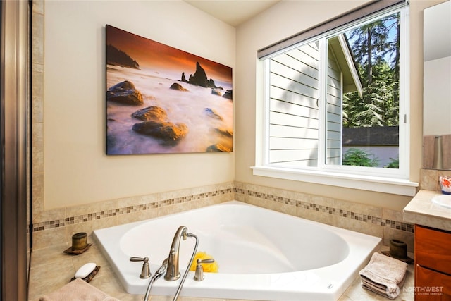 7302 Phillips Rd SE, Port Orchard, WA 98367 - bathroom with vanity and a garden tub