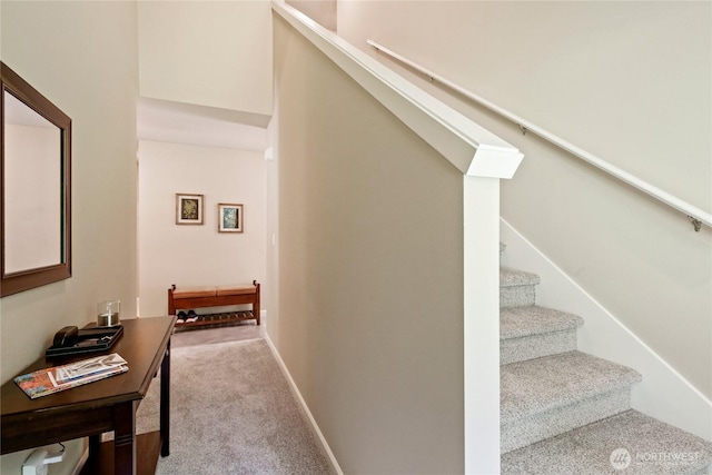 7302 Phillips Rd SE, Port Orchard, WA 98367 - stairway with carpet flooring and baseboards