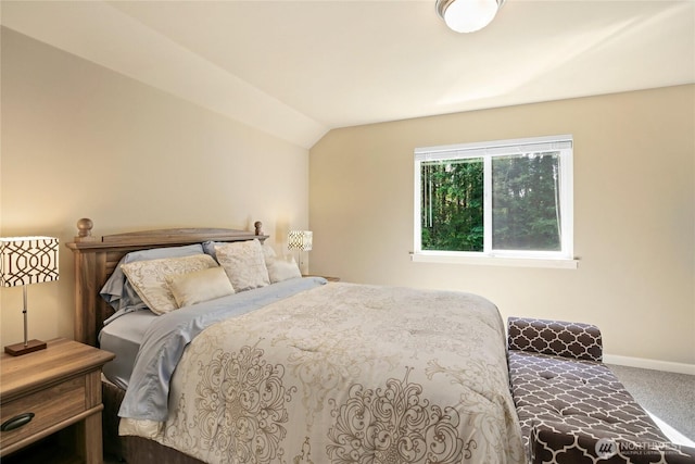 7302 Phillips Rd SE, Port Orchard, WA 98367 - bedroom with carpet, vaulted ceiling, and baseboards