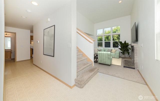 2715 99th Ave NE, Lake Stevens, WA 98258 - hall with stairway and recessed lighting