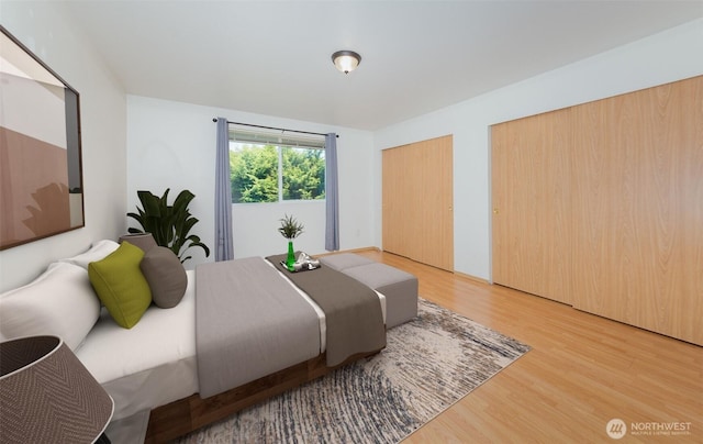 2715 99th Ave NE, Lake Stevens, WA 98258 - bedroom with light wood-style floors and two closets