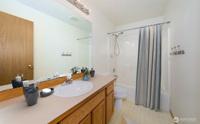 2715 99th Ave NE, Lake Stevens, WA 98258 - full bath with vanity, shower / bath combo, and tile patterned floors