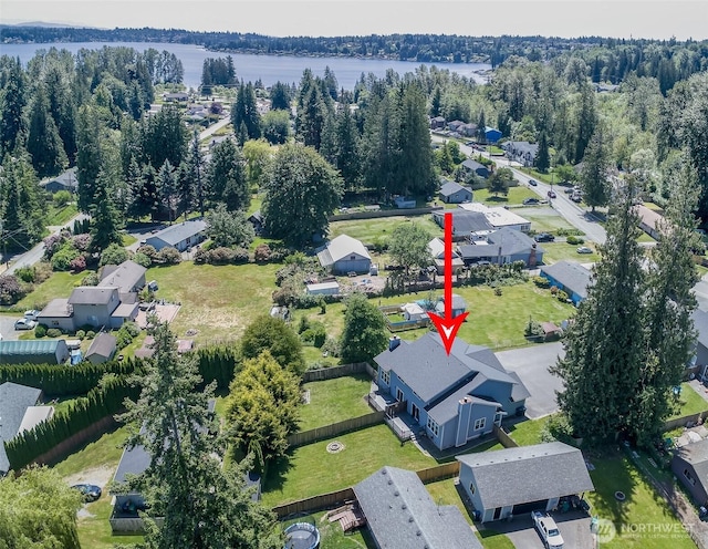 2715 99th Ave NE, Lake Stevens, WA 98258 - aerial view of property's location featuring nearby suburban area and a nearby body of water