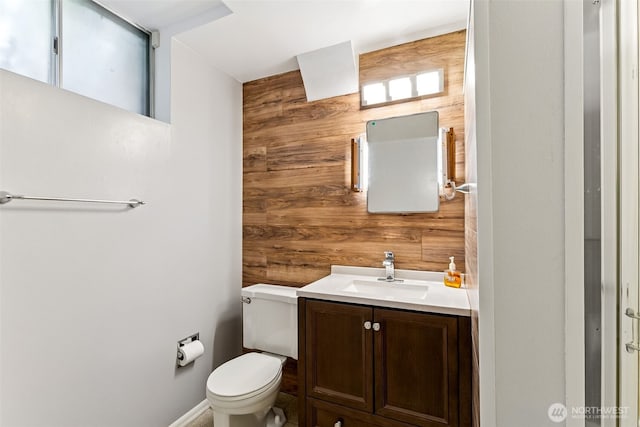4012 NE 197th St, Lake Forest Park, WA 98155 - half bath with wood walls and vanity