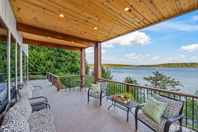 9418 165th Avenue Ct SW, Longbranch, WA 98351 - view of patio featuring a water view