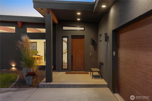 204 Moon River Vw SW, Mattawa, WA 99349 - doorway to property featuring stucco siding