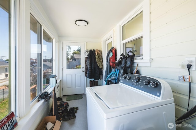 1612 7th St, Anacortes, WA 98221 - laundry area featuring washer / clothes dryer and healthy amount of natural light
