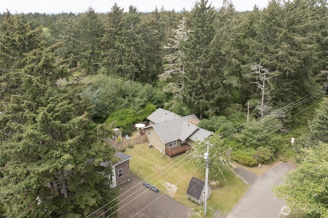 401 Draconis Ave SE, Ocean Shores, WA 98569 - aerial view of property and surrounding area with a forest