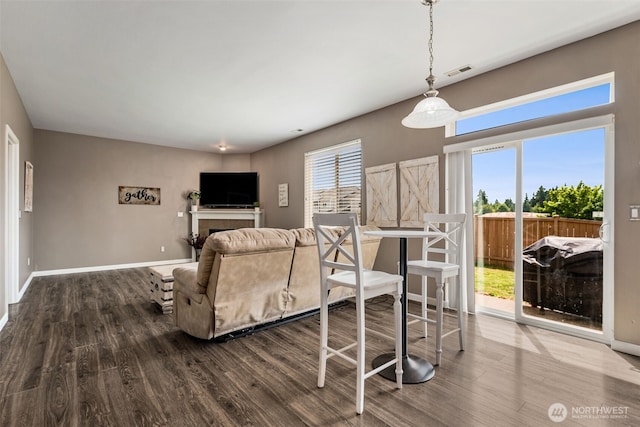 10089 Jensen Dr SE, Yelm, WA 98597 - living area with wood finished floors and baseboards