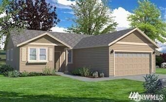 4544 Grape Dr, Moses Lake, WA 98837 - single story home with a garage, a front yard, and driveway