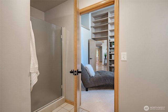 5520 Canvasback Rd, Blaine, WA 98230 - full bathroom with a shower stall, tile patterned floors, and baseboards