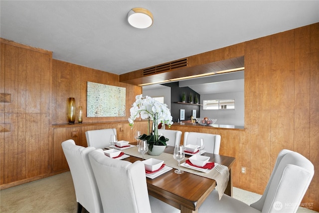 1101 Terrace Dr, Lynden, WA 98264 - carpeted dining room featuring wood walls