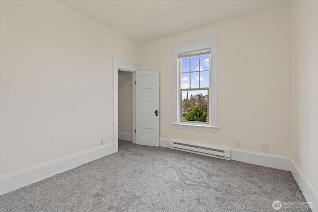 422 S Wright Ave, Tacoma, WA 98418 - unfurnished room with a baseboard radiator and carpet flooring