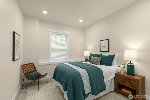 17765 25th Ave NE, Shoreline, WA 98155 - carpeted bedroom with baseboards and recessed lighting