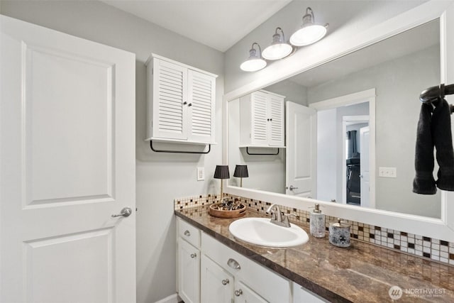 19409 90th Avenue Ct E, Graham, WA 98338 - bathroom with backsplash and vanity