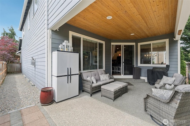 19409 90th Avenue Ct E, Graham, WA 98338 - fenced backyard with an outdoor living space and a patio