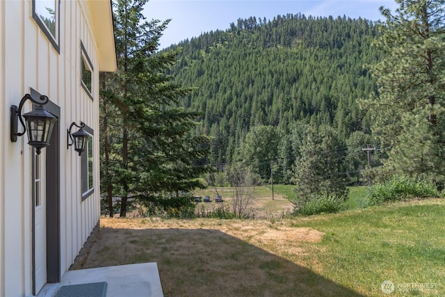 10642 Merry Canyon Rd, Leavenworth, WA 98820 - view of green lawn with a forest view and a mountain view