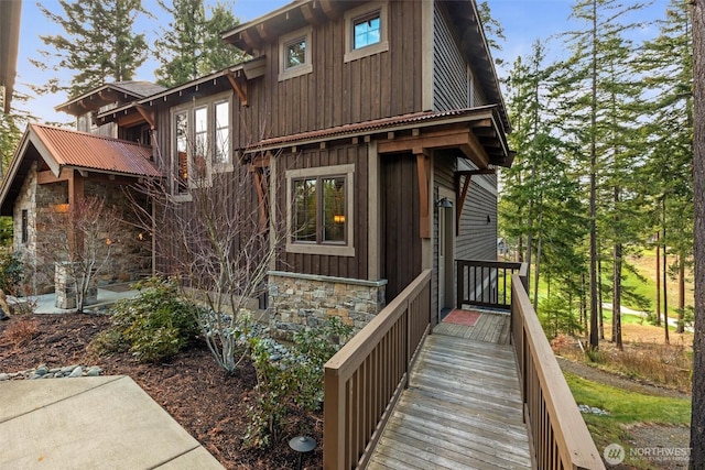 420 Black Nugget Ln, Cle Elum, WA 98922 - back of house with stone siding and board and batten siding