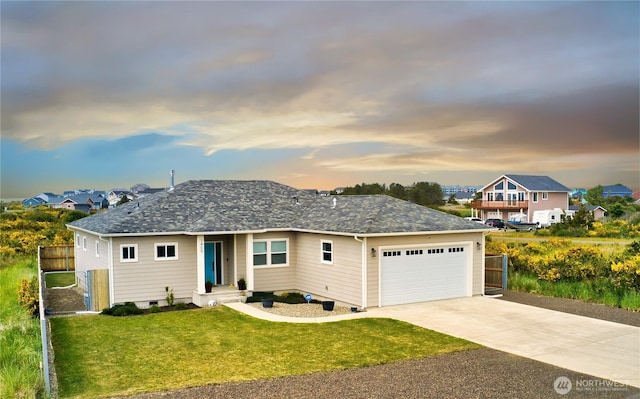 14091401 Diamond Head Ave SW, Ocean Shores, WA 98569 - view of front of house featuring concrete driveway, a garage, and a residential view