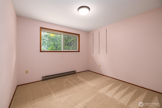 7823 Parker Rd, Sedro Woolley, WA 98284 - unfurnished room featuring a baseboard radiator and carpet floors