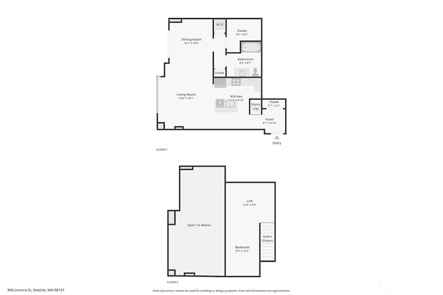 900 Lenora St Unit W106, Seattle, WA 98121 - view of property floor plan