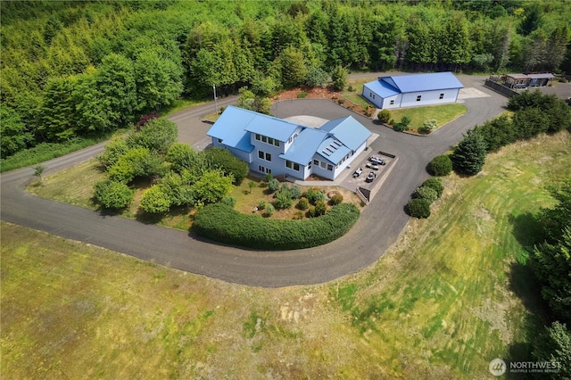 24 Jacalyn Ln, Grayland, WA 98547 - view from above of property with a forest