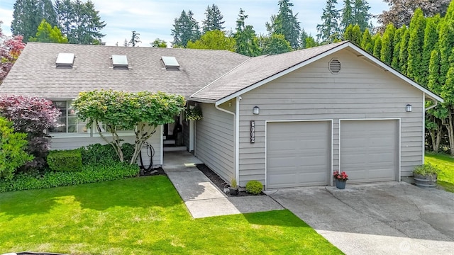 6002 35th Way SE, Auburn, WA 98092 - view of front of home featuring a shingled roof, a front yard, an attached garage, and driveway