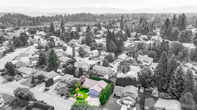 6002 35th Way SE, Auburn, WA 98092 - aerial view of residential area with a mountainous background and a forest