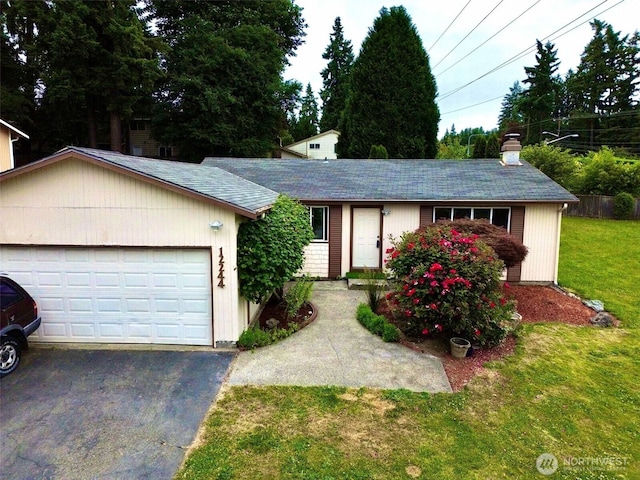 12244 NE 136th Pl, Kirkland, WA 98034 - single story home with a front lawn, driveway, and a shingled roof