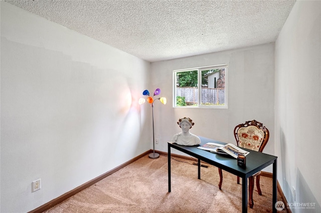 12244 NE 136th Pl, Kirkland, WA 98034 - carpeted office space with a textured ceiling and baseboards