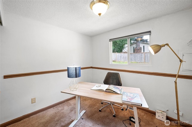12244 NE 136th Pl, Kirkland, WA 98034 - carpeted office with a textured ceiling and baseboards