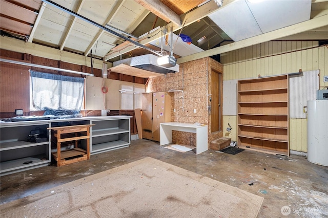 12244 NE 136th Pl, Kirkland, WA 98034 - garage with a workshop area, a garage door opener, and water heater