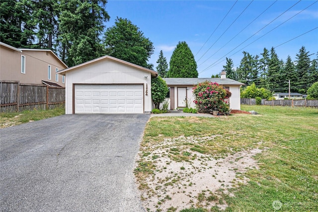 12244 NE 136th Pl, Kirkland, WA 98034 - ranch-style house with a detached garage, an outdoor structure, and a chimney