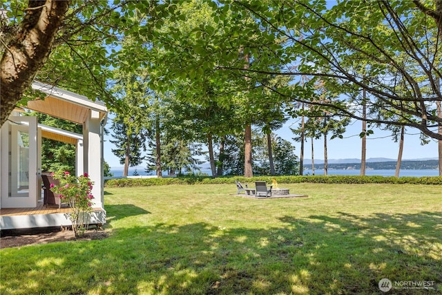 2575 Bretland Rd, Camano Island, WA 98282 - view of grassy yard featuring a water view