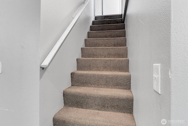 5745 25th Ave NE, Seattle, WA 98105 - staircase with a textured wall