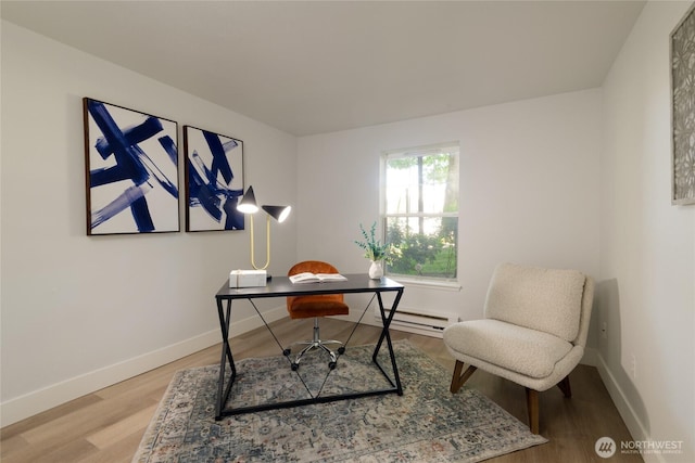 7711 NE 175th St Unit C106, Kenmore, WA 98028 - office area with wood finished floors