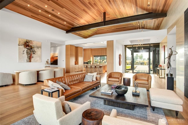 335 Brickwood Dr, Walla Walla, WA 99362 - living area with wood ceiling and wood finished floors