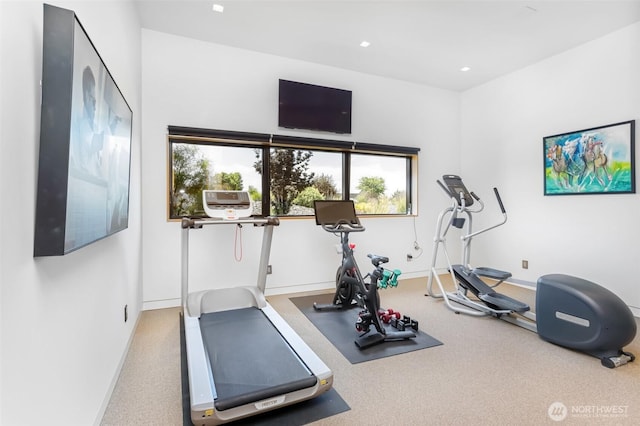 335 Brickwood Dr, Walla Walla, WA 99362 - exercise area featuring baseboards and carpet