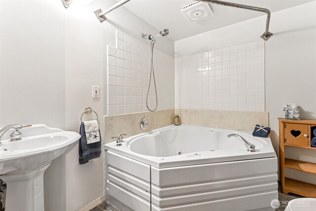 15602 26th Ave SW, Burien, WA 98166 - full bath featuring a sink and a combined bath / shower with jetted tub