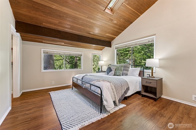 15602 26th Ave SW, Burien, WA 98166 - bedroom featuring baseboards, multiple windows, and lofted ceiling