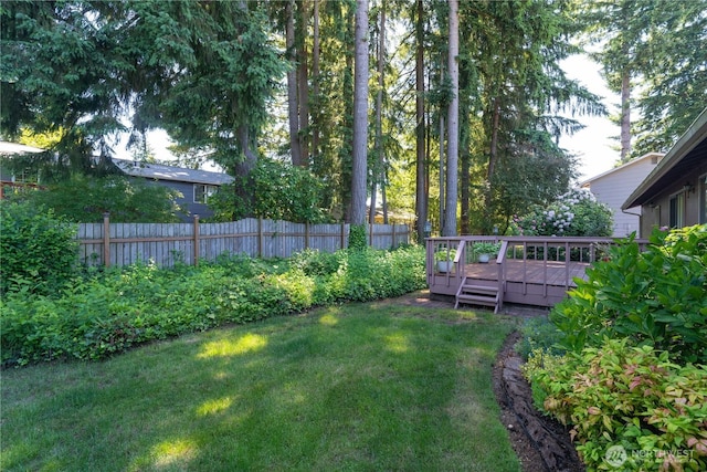 2623 25th Ct SW, Olympia, WA 98512 - view of yard featuring a wooden deck