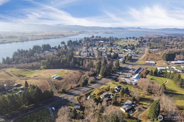 325 E State Route 4, Cathlamet, WA 98612 - aerial view of property and surrounding area featuring a water and mountain view