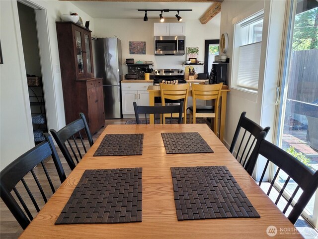238 Castle Ave, Winthrop, WA 98862 - dining room with track lighting