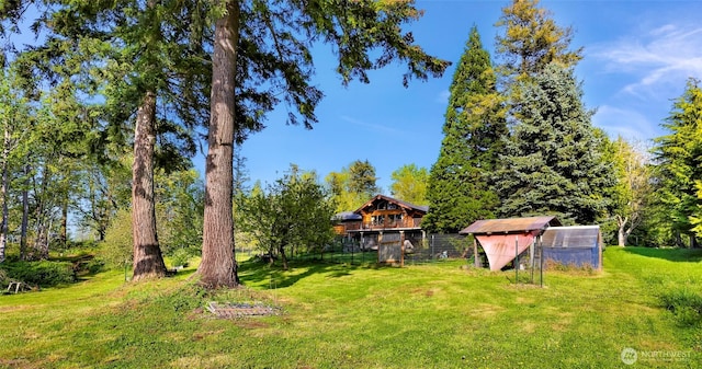 1416 Marietta Ave, Bellingham, WA 98226 - view of green lawn with an outdoor structure